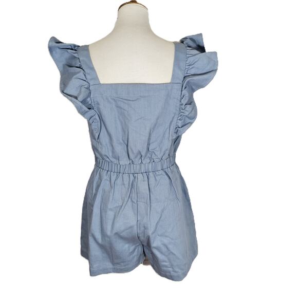 Baltic Born Montgomery Dusty Blue Denim Romper - Picture 8 of 12